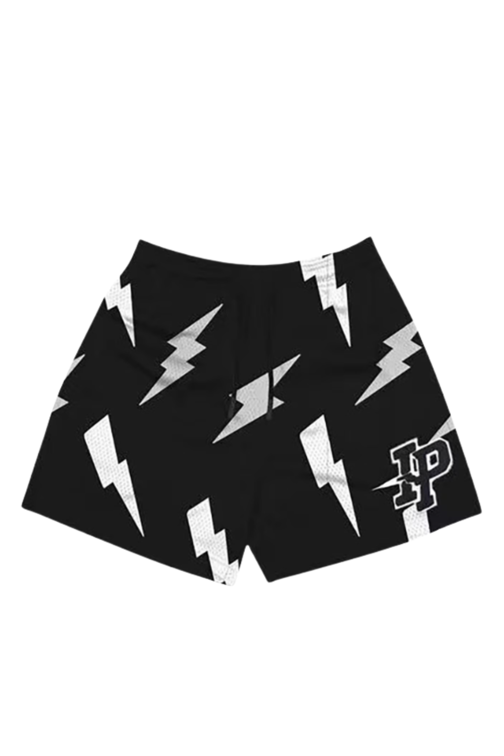 IP Lightning Bolt Print Mesh Shorts