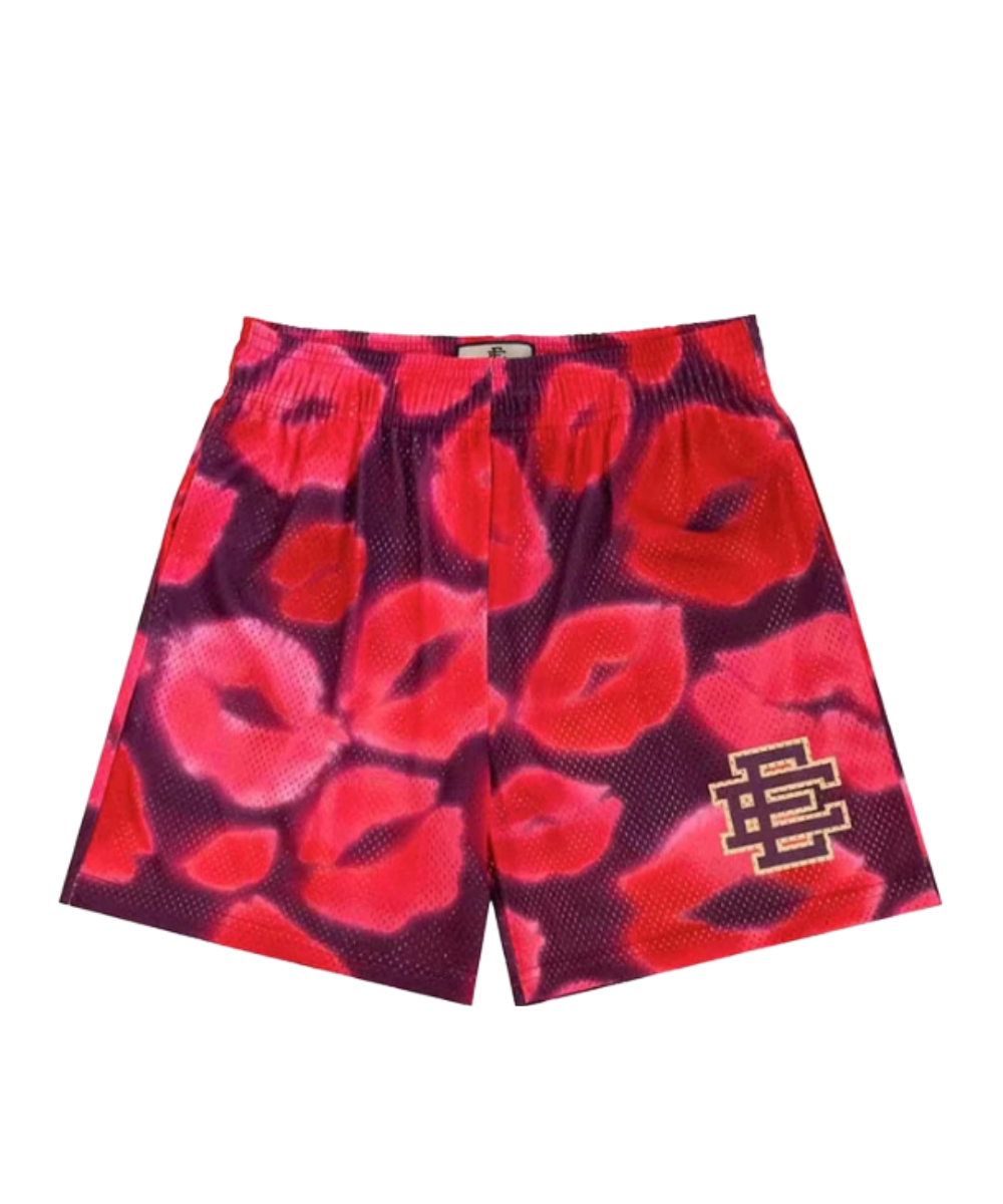 EE Kiss Lipstick Mesh Shorts